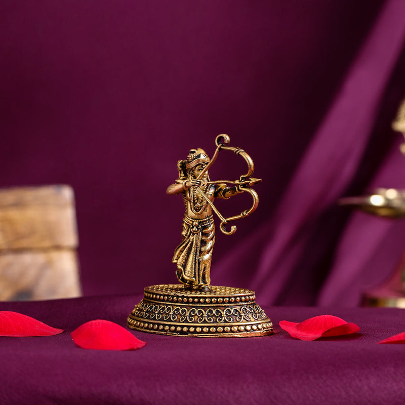 Brass Handcrafted Ram Idol with Velvet Gift Box (2.5 Inch)