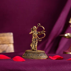 Brass Handcrafted Ram Idol with Velvet Gift Box (2.5 Inch)