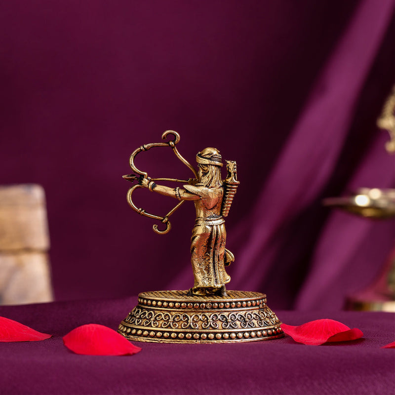 Brass Handcrafted Ram Idol with Velvet Gift Box (2.5 Inch)
