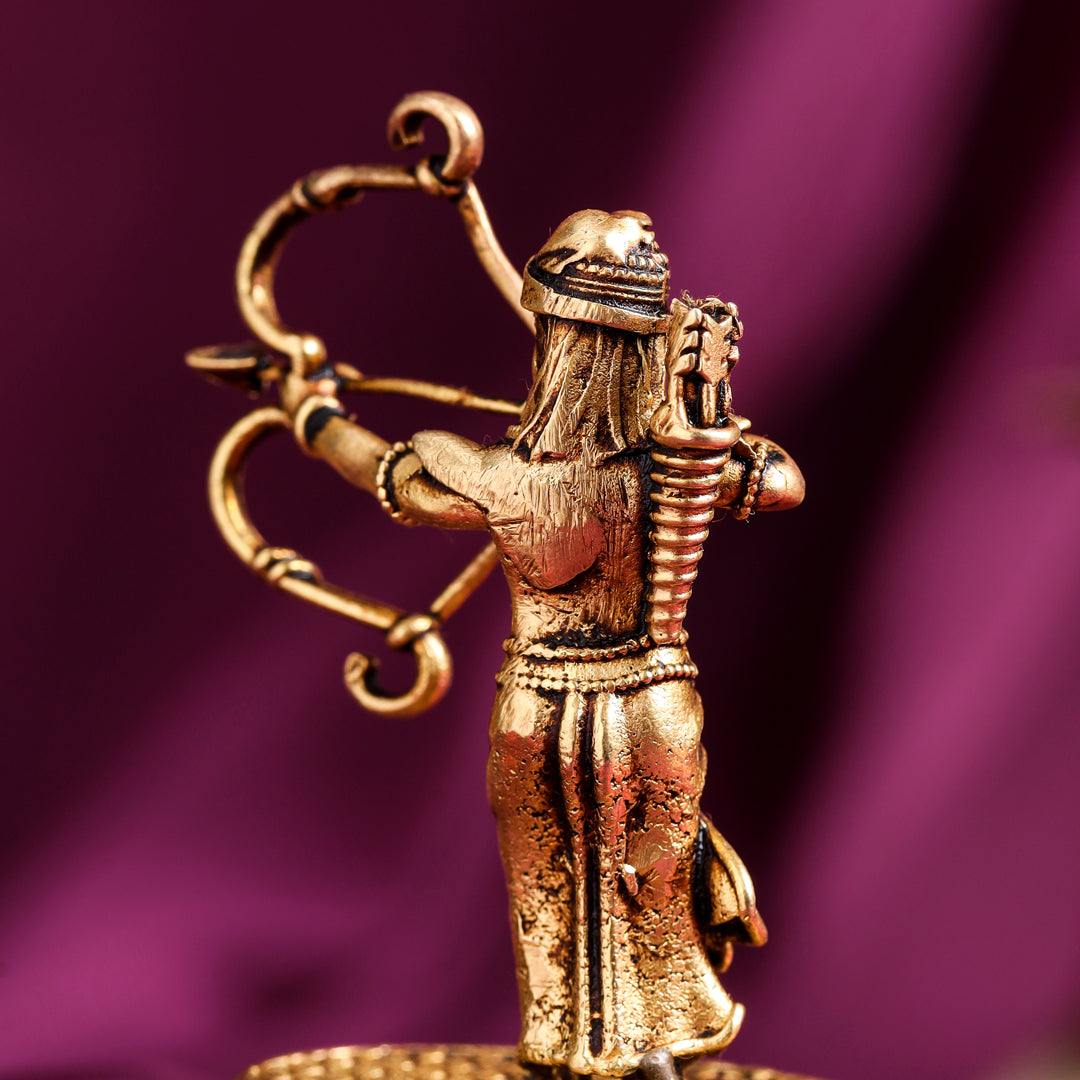 Brass Handcrafted Ram Idol with Velvet Gift Box (2.5 Inch)