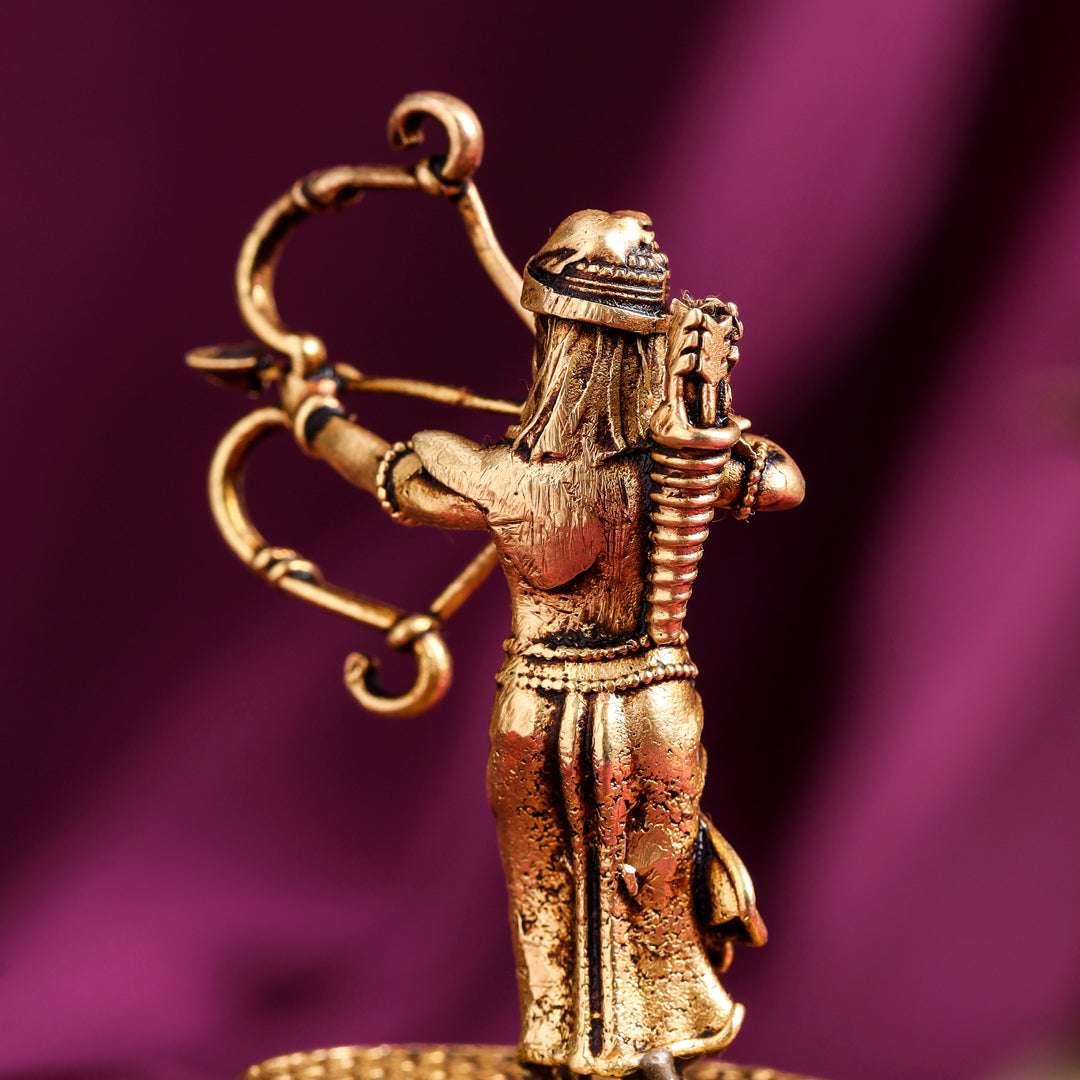 Brass Handcrafted Ram Idol with Velvet Gift Box (2.5 Inch)