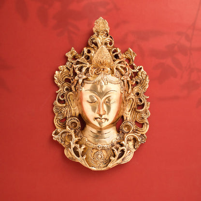 Brass Tara Face Wall Hanging