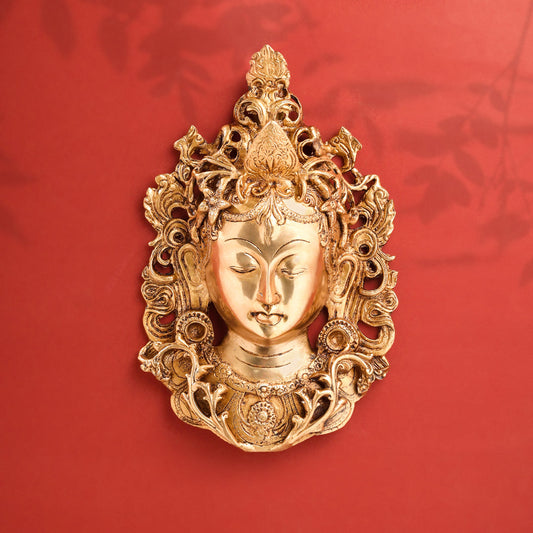 Brass Tara Face Wall Hanging