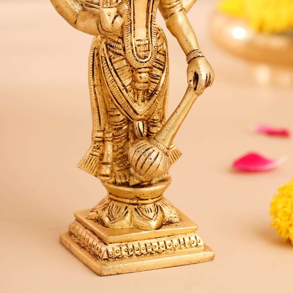 Brass Lord Vishnu Idol (7 Inch)