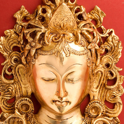 Brass Tara Face Wall Hanging