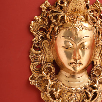 Brass Tara Face Wall Hanging