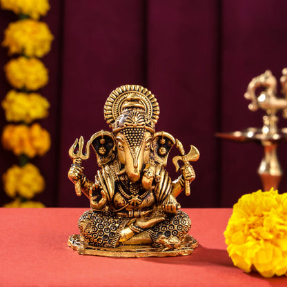 Brass Superfine Lord Ganesha Idol (3.5 Inch)