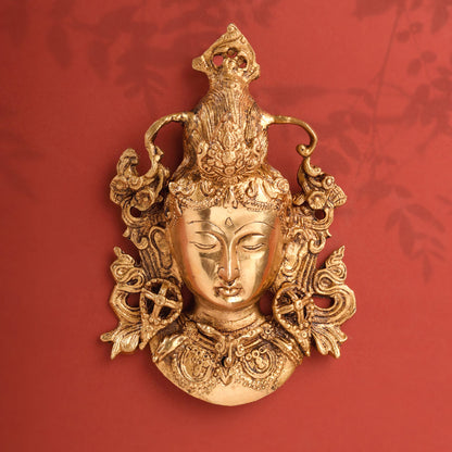 Brass Tara Face Wall Hanging