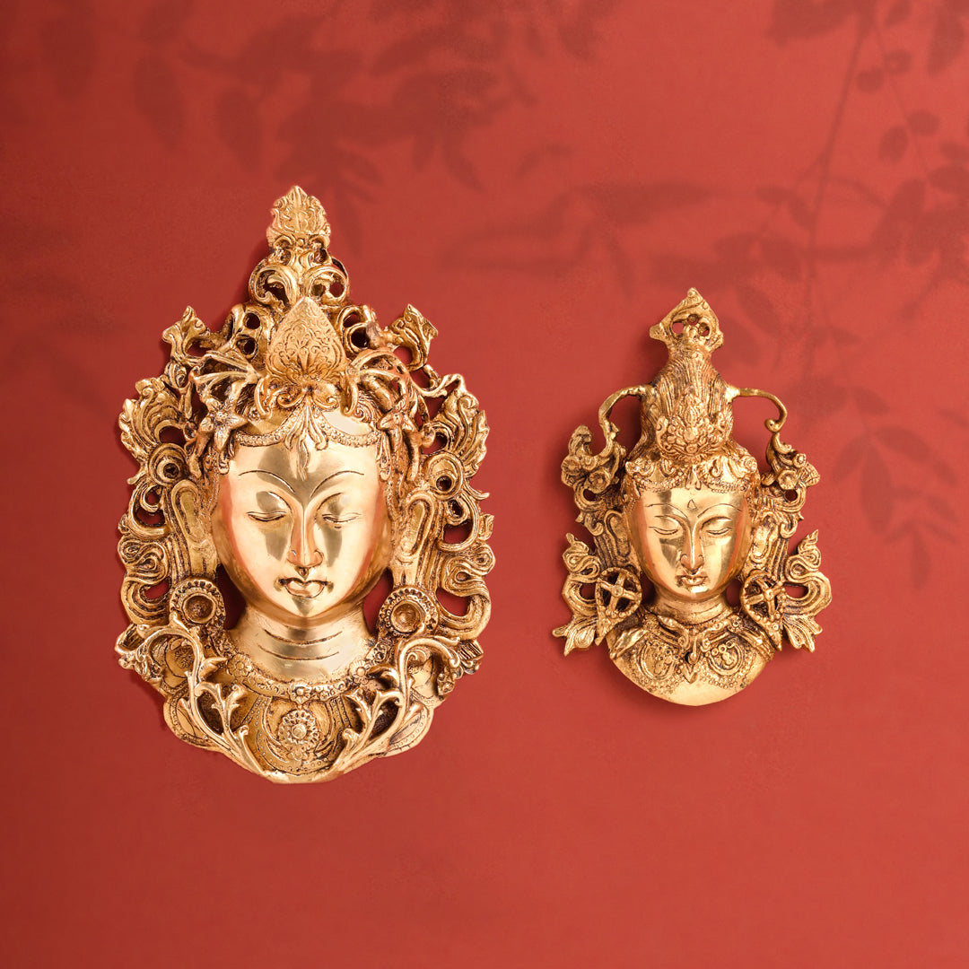 Brass Tara Face Wall Hanging