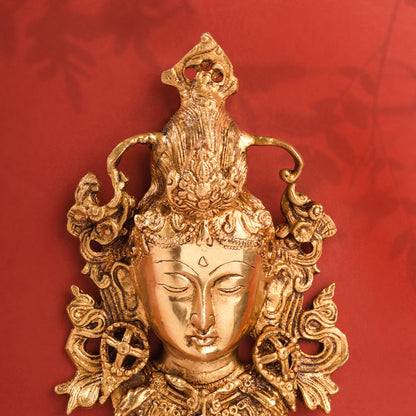 Brass Tara Face Wall Hanging