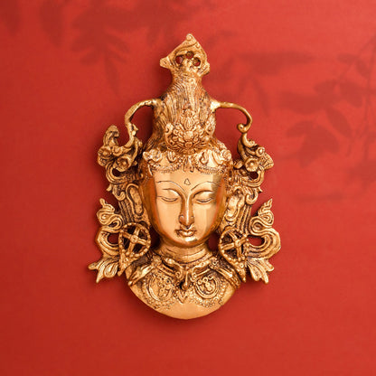 Brass Tara Face Wall Hanging