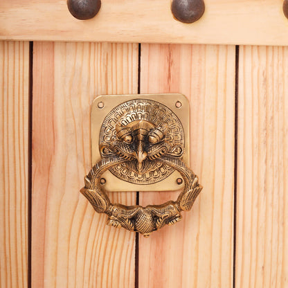 Brass Yali Face Door Knocker (6.5 Inch)