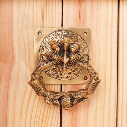 Brass Yali Face Door Knocker (6.5 Inch)