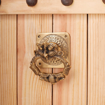 Brass Yali Face Door Knocker (6.5 Inch)