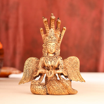 Brass Naag Kanya Statue (5.5 Inch)