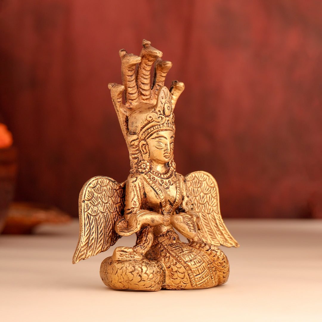 Brass Naag Kanya Statue (5.5 Inch)