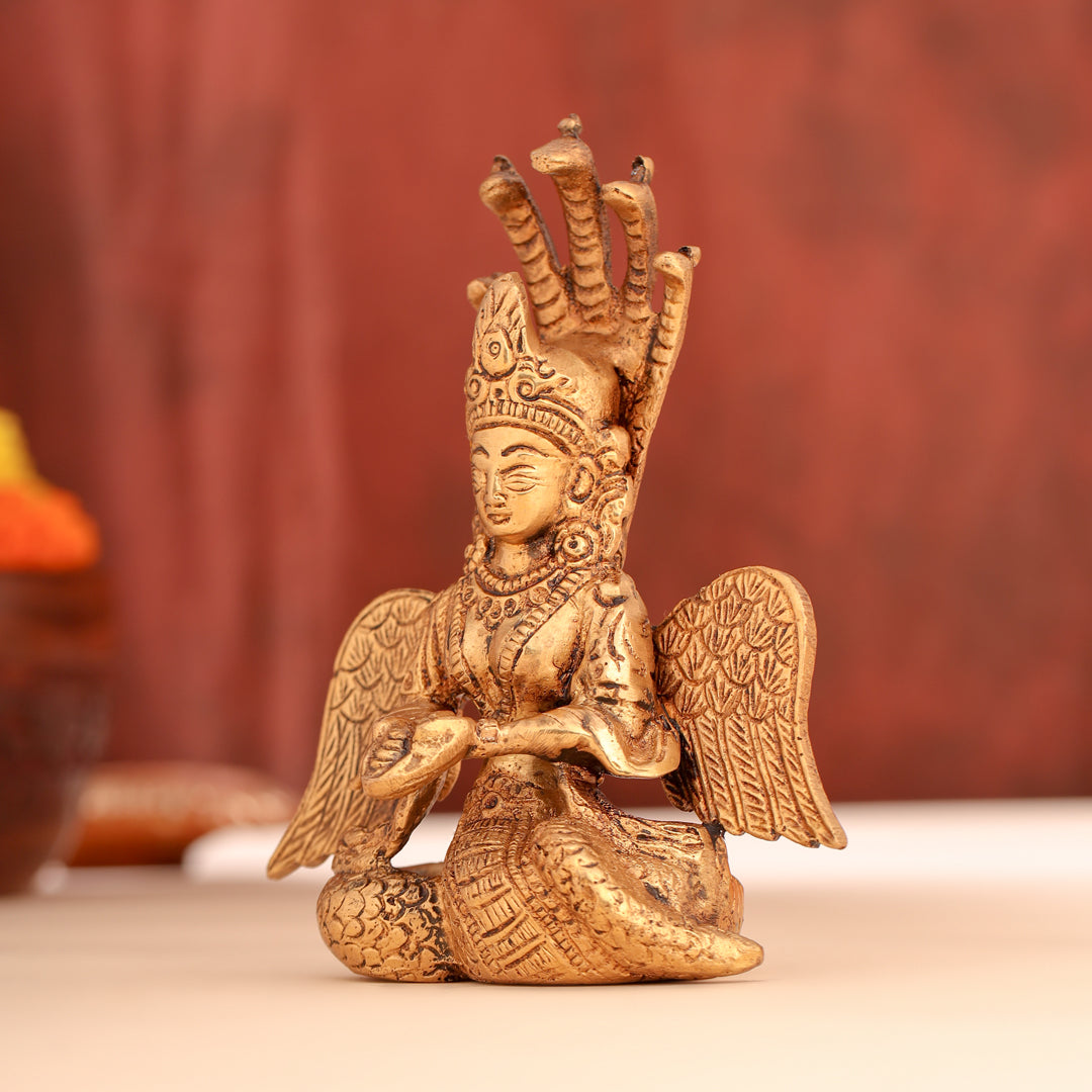 Brass Naag Kanya Statue (5.5 Inch)