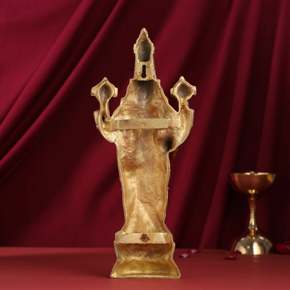 Brass Tirupati Balaji/Venkateshwar Idol Wall Hanging (15.5 Inch)