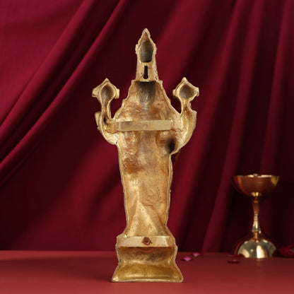 Brass Tirupati Balaji/Venkateshwar Idol Wall Hanging (15.5 Inch)