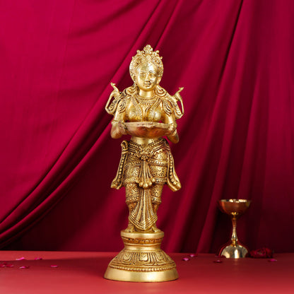 Brass Deep Lakshmi Statue (22 Inch)