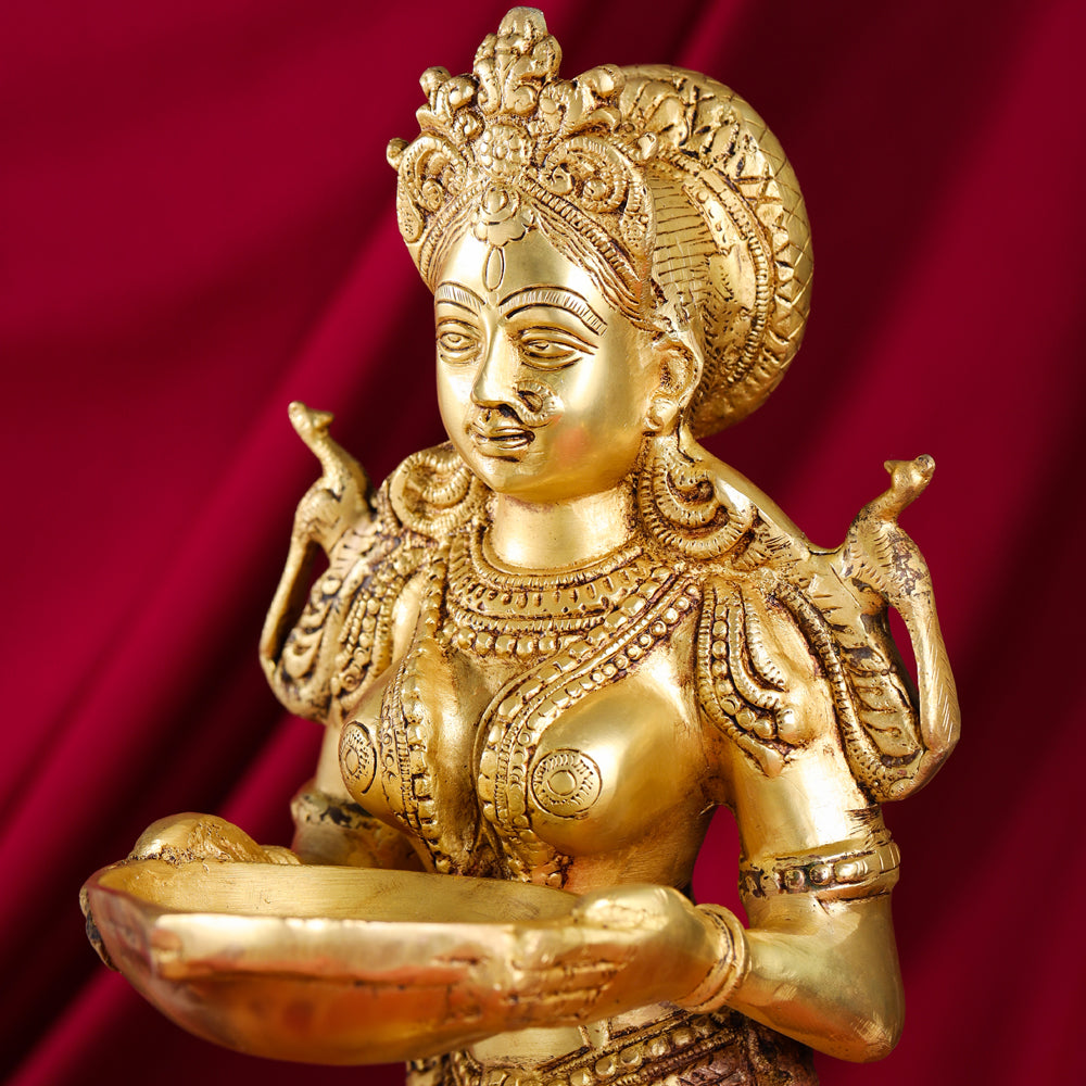 Brass Deep Lakshmi Statue (22 Inch)