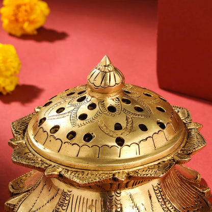 Brass Dhoop Dani & Incense Holder (3.8 Inch)
