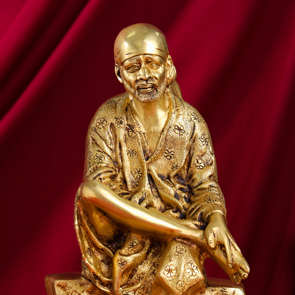 Brass Sai Baba Statue (15 Inch)