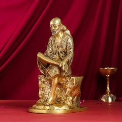 Brass Sai Baba Statue (15 Inch)