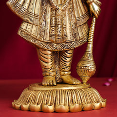 Brass Standing Lord Vishnu Statue (17.5 Inch)