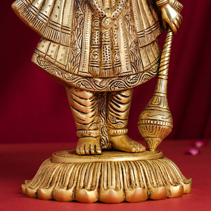 Brass Standing Lord Vishnu Statue (17.5 Inch)