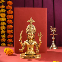 Brass Nakoda Bhairav Idol (9 Inch)