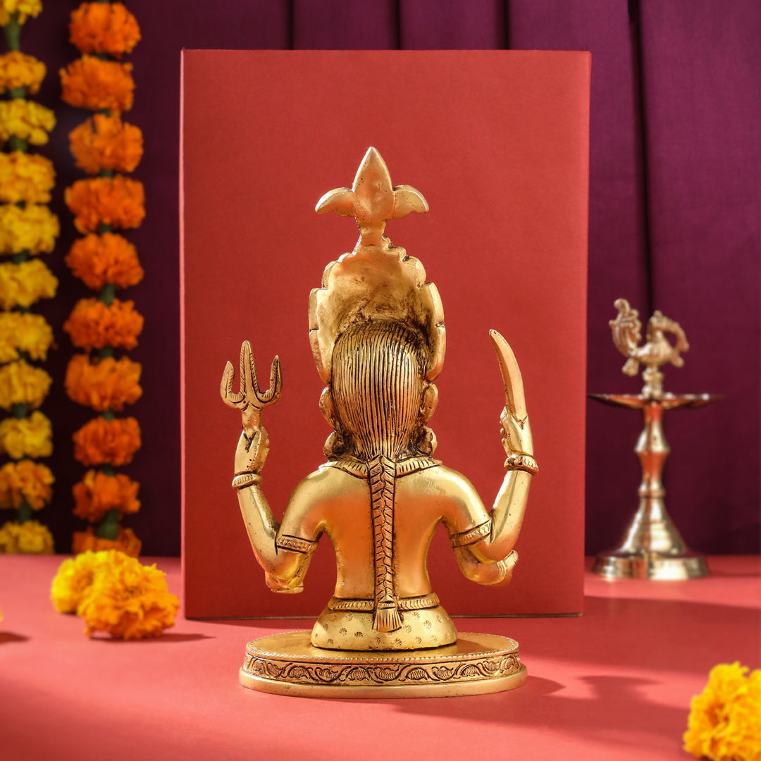 Brass Nakoda Bhairav Idol (9 Inch)