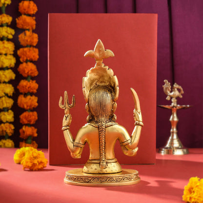 Brass Nakoda Bhairav Idol (9 Inch)