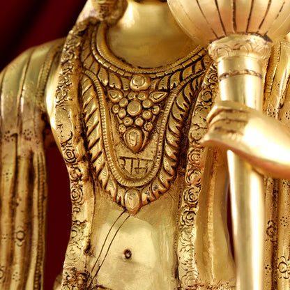 Brass Standing Hanuman Statue (27 Inch)