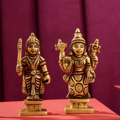 Brass Superfine Dashavatara / Vishnu Avatar Statue Set (3.5 Inch)