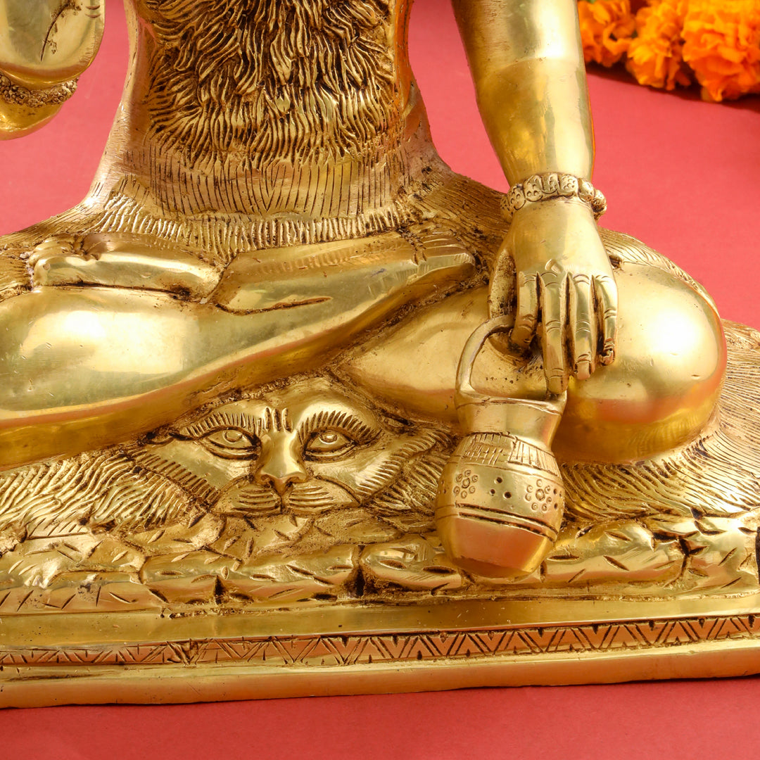 Brass Sitting Lord Shiva Statue (15 Inch)