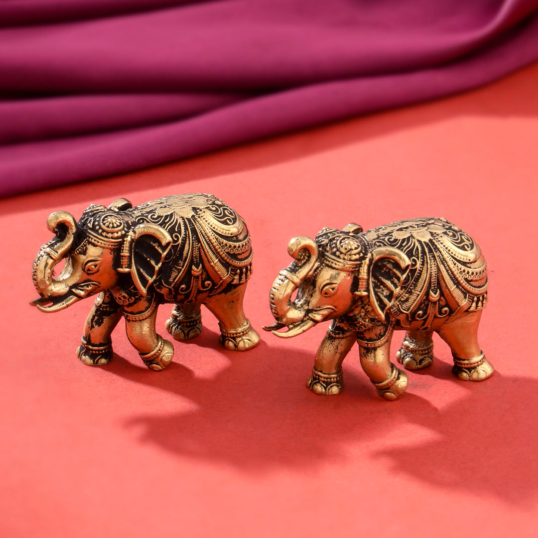 Brass Superfine Elephant pair Festive Gift Hamper