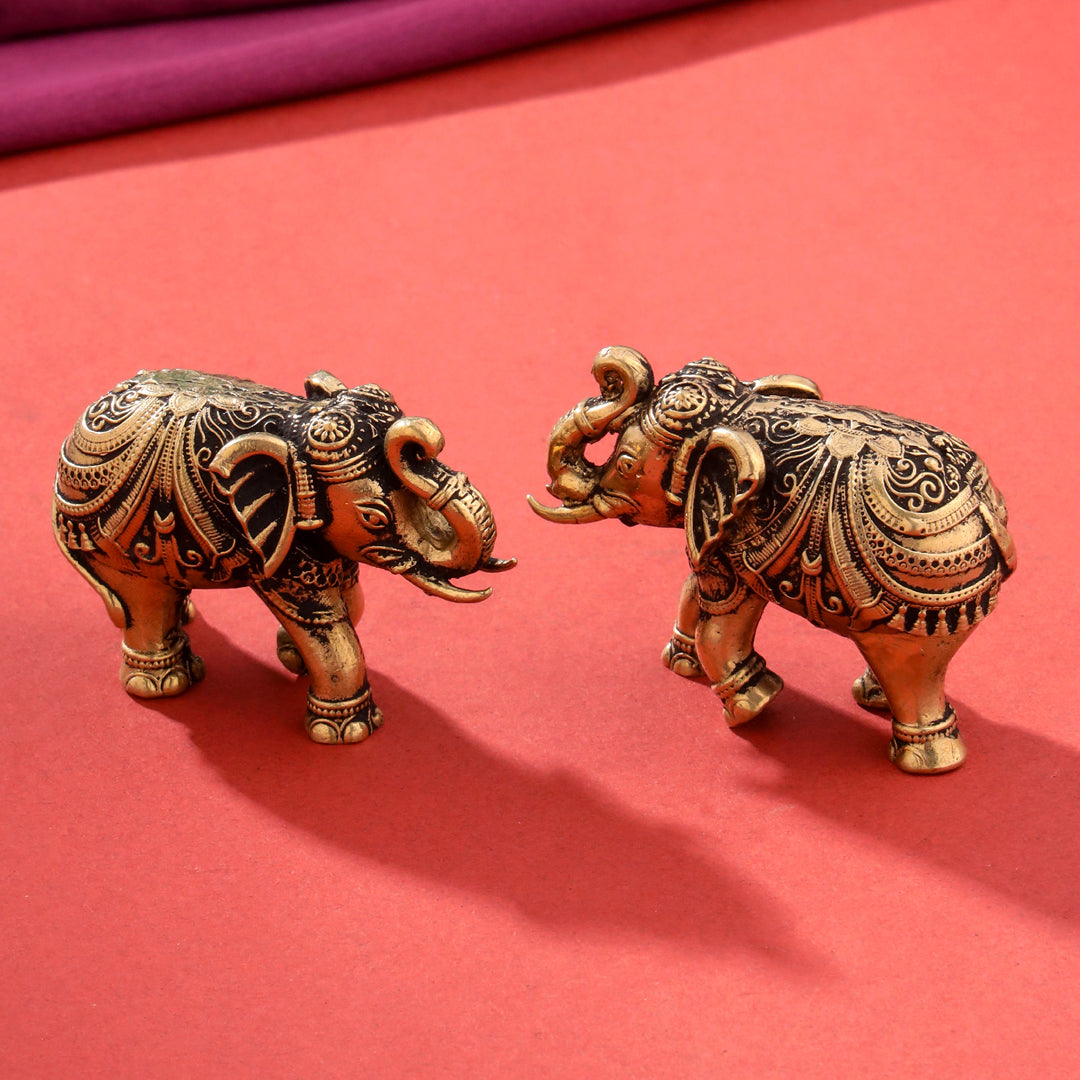 Brass Superfine Elephant pair Festive Gift Hamper