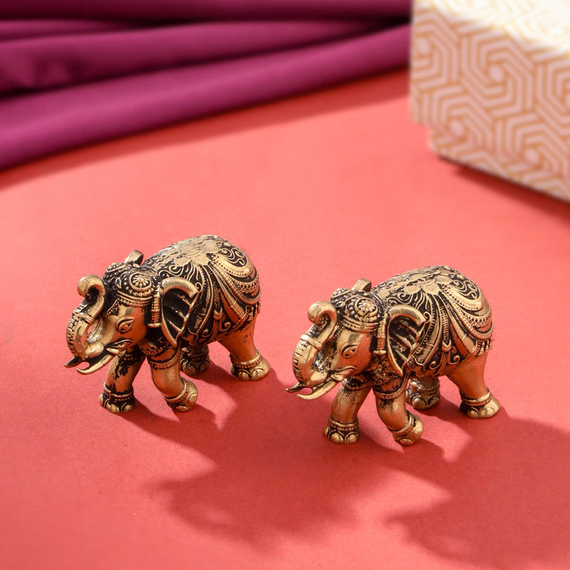Brass Superfine Elephant pair Festive Gift Hamper