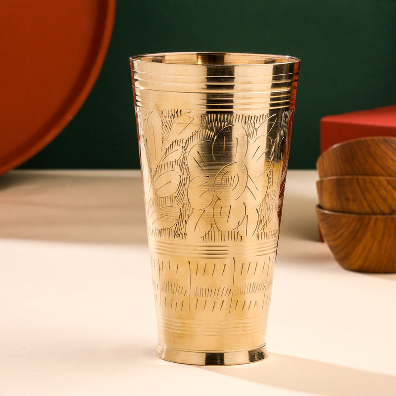 Brass Lassi Glass (6.5 Inch)