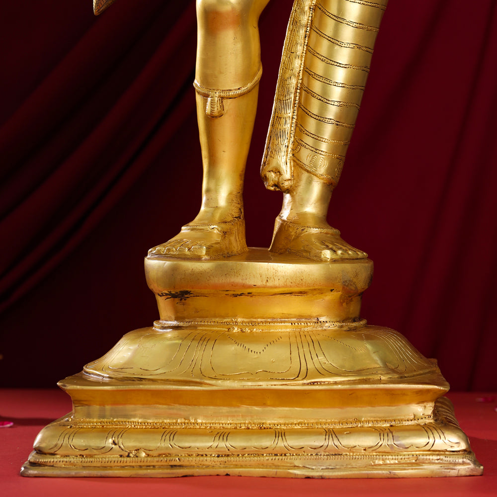 Brass Ardhanarishwara Statue (35 Inch)