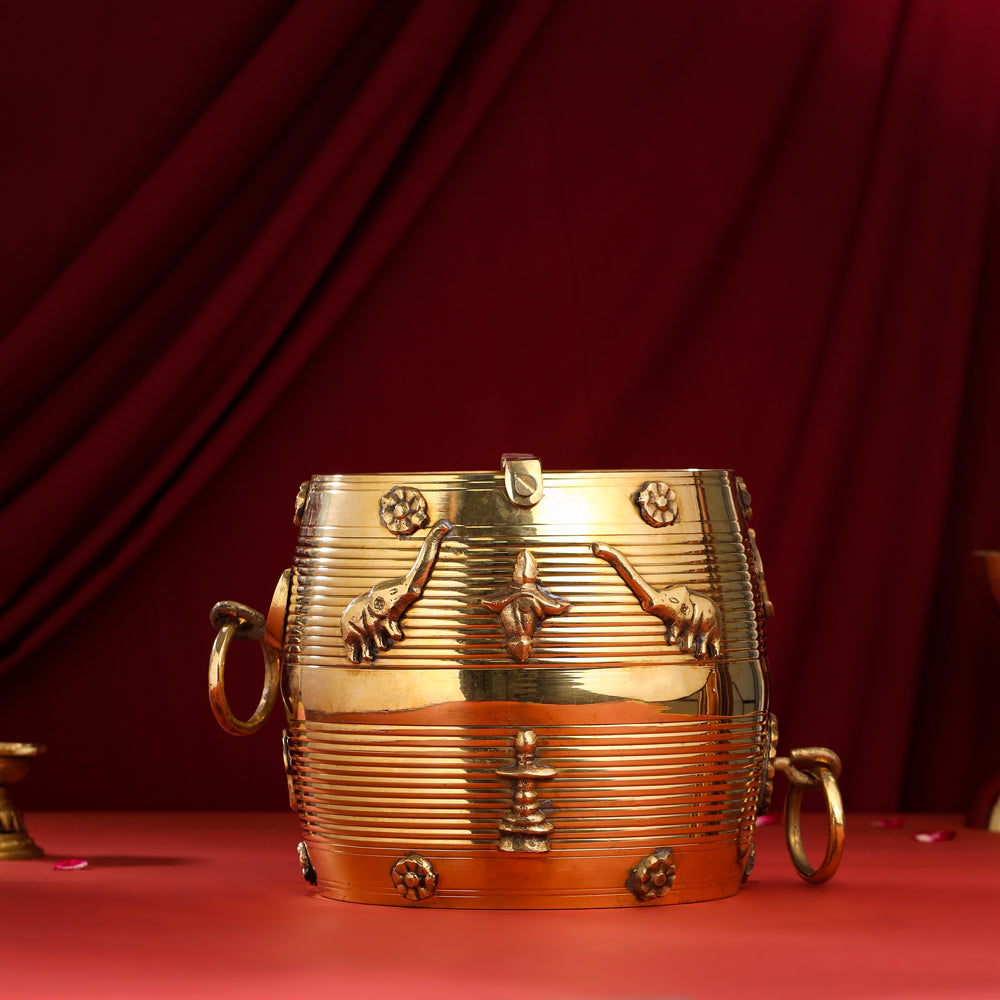 Brass Kerala Rice Vessel (8 Inch)