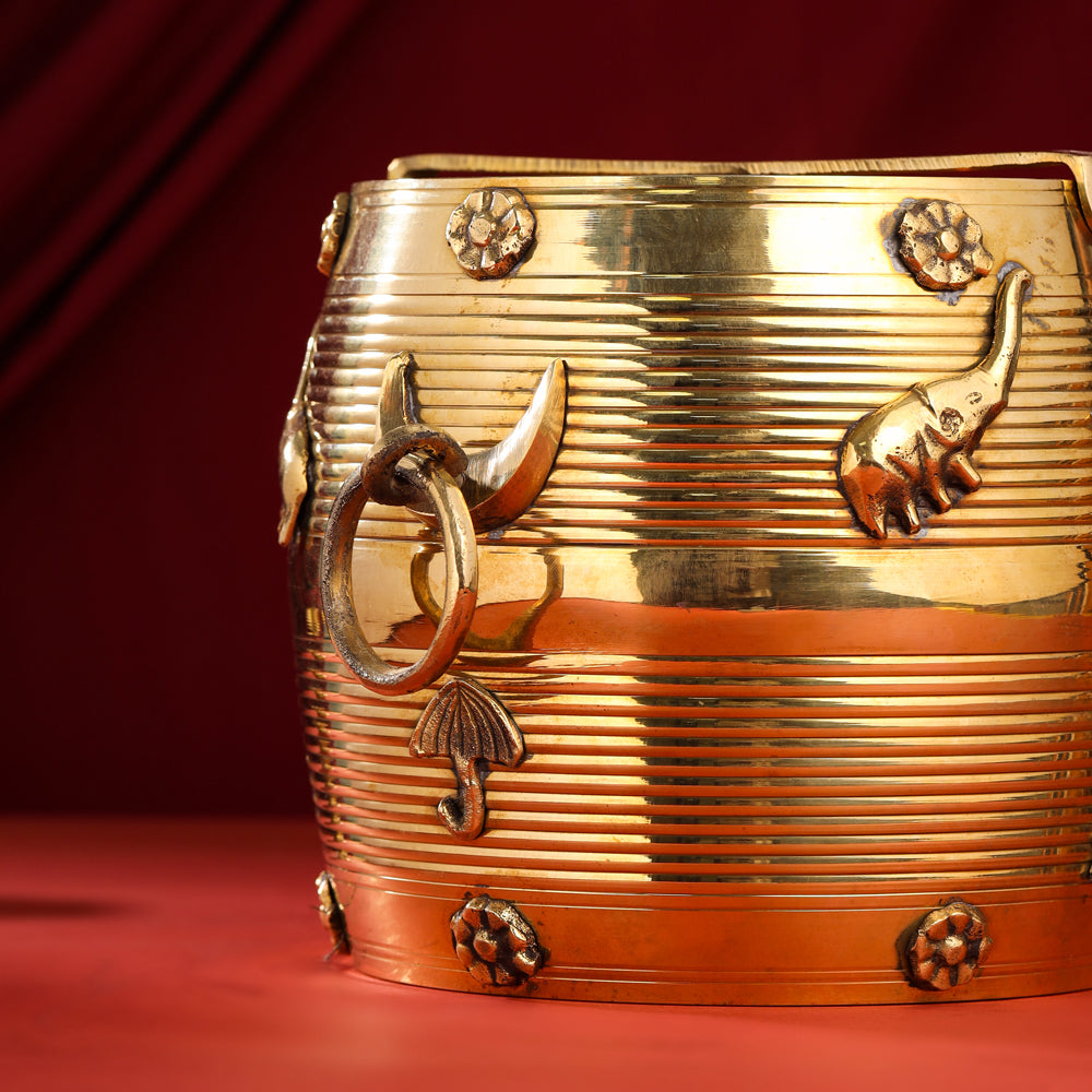Brass Kerala Rice Vessel (8 Inch)