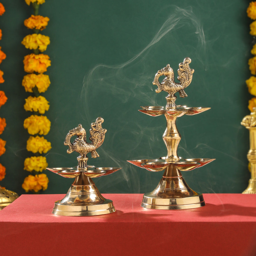 Brass Peacock Diya/Lamp