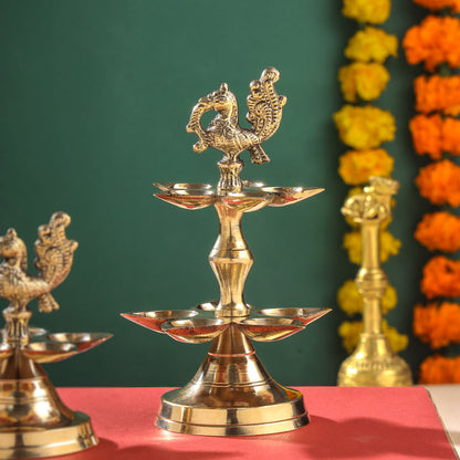 Brass Peacock Diya/Lamp