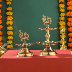 Brass Peacock Diya/Lamp