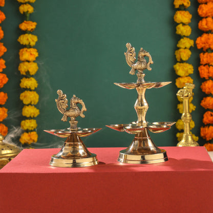 Brass Peacock Diya/Lamp