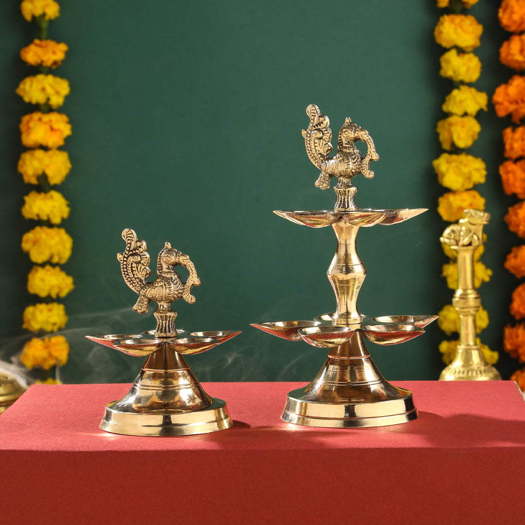 Brass Peacock Diya/Lamp