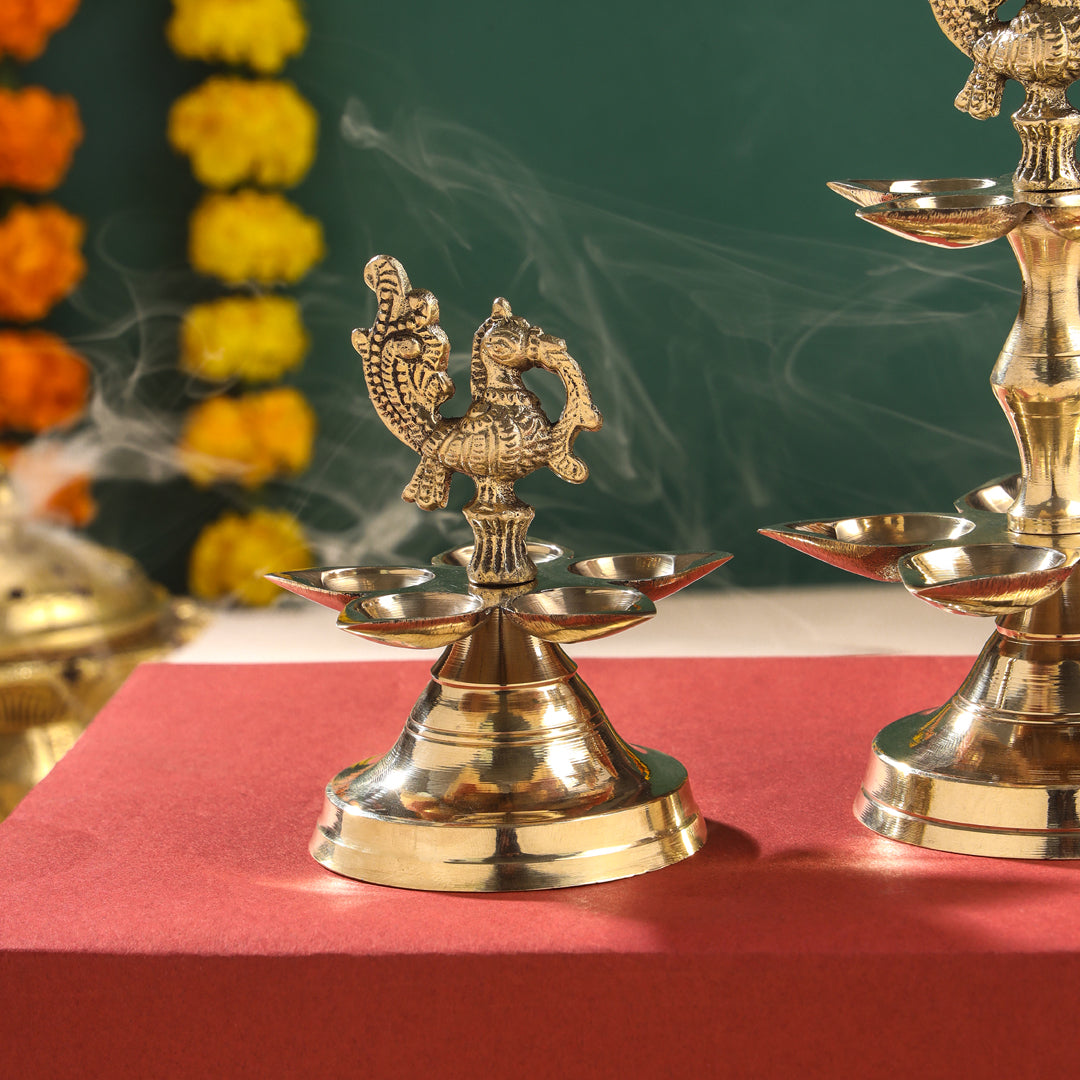 Brass Peacock Diya/Lamp