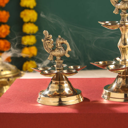 Brass Peacock Diya/Lamp